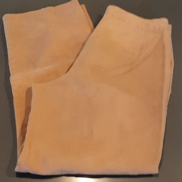 Kim Rogers Tan Fully Lined 100% Linen Pants with Pockets - Picture 1 of 15